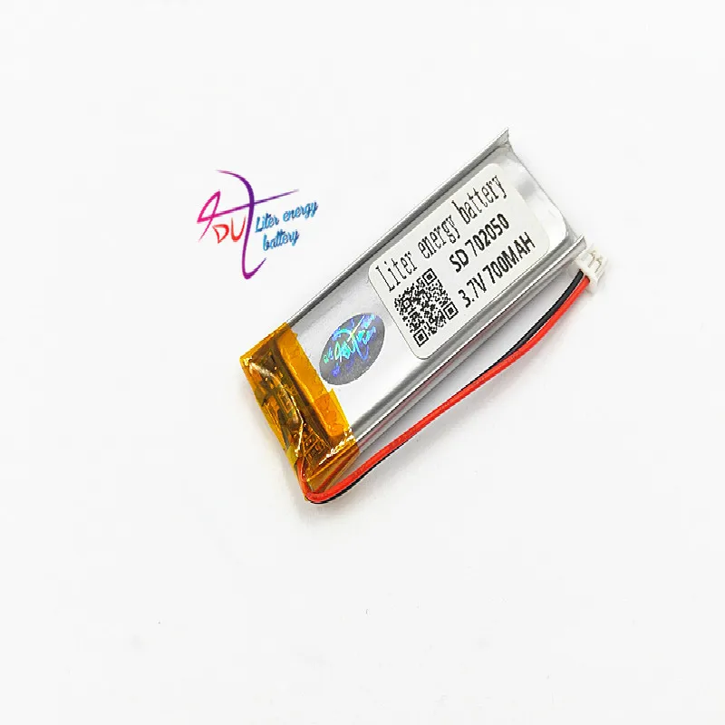 10 шт. JST 1 5 мм 2pin 700mAh 3 7 V 702050 литий-полимерный LiPo аккумуляторная батарея для Mp3