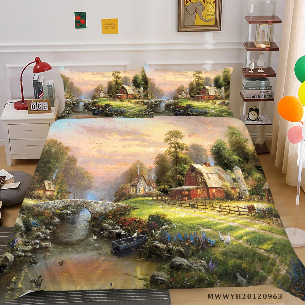 

Home Textile 3D Bedding Sets Highend Duvet Cover Set Super Soft Breathable King Queen Full Double Size 2/3 Pcs