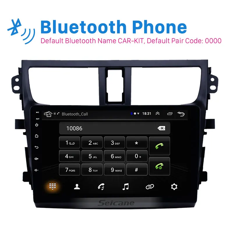Seicane для- Suzuki Celerio Android 8,1 HD сенсорный экран 9 дюймов головное устройство Автомобильный gps радио с поддержкой AUX OBD2 SWC Carplay