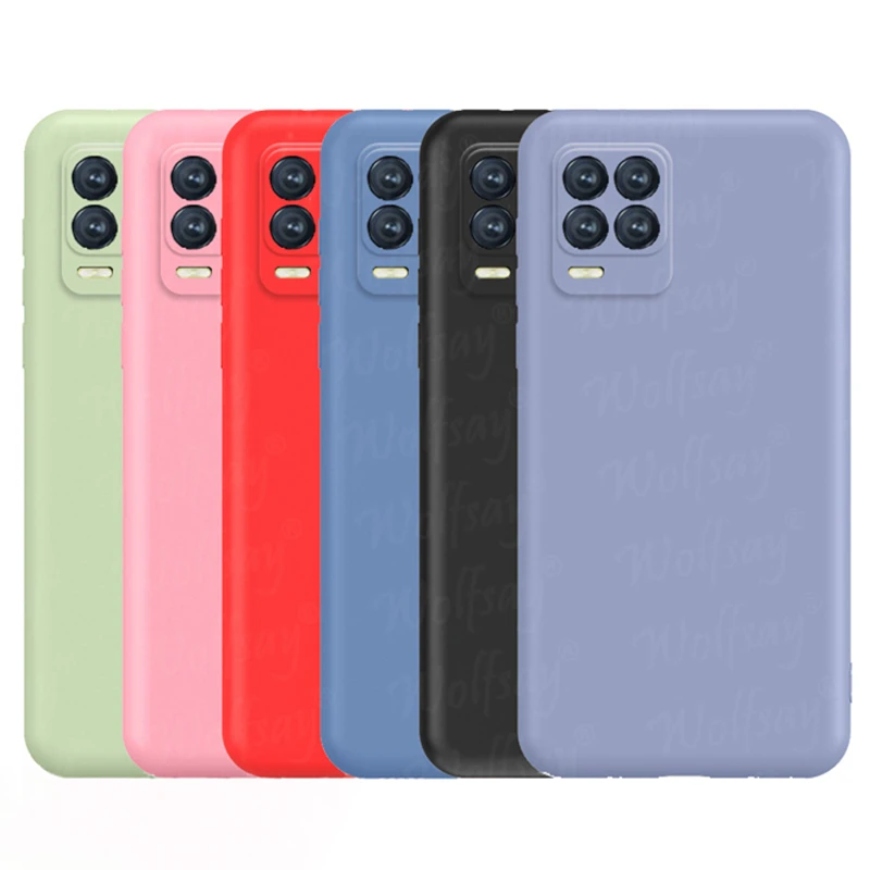 

For OPPO Realme 8 Case Realme 8 Pro Cover Liquid Silicone Shell Soft Rubber Comfortable Phone Protector Case For Realme XT X2 6