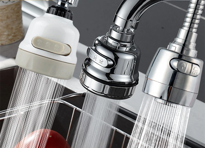 Кухонная насадка на кран с защитой от брызг универсальный барботер поворотом 360