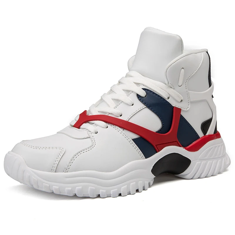 

Hip Hop Flat High Top Sneakers Men High Street Casual Color Block Soft Shoes Men Sportswear Footwear High Top Sneakers Male