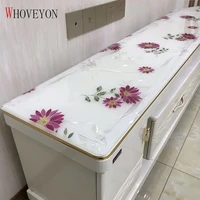 1mm rectangular tablecloth home waterproof pvc bedside tablecloth multifunctional cabinet wine cabinet coffee table bay window