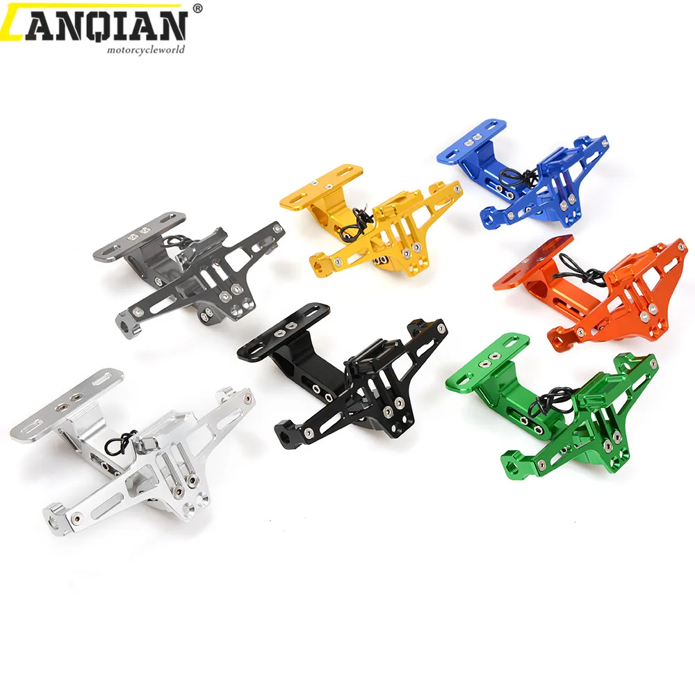 Держатель номерного знака для мотоцикла CNC Кронштейн со светодиодсветильник кой