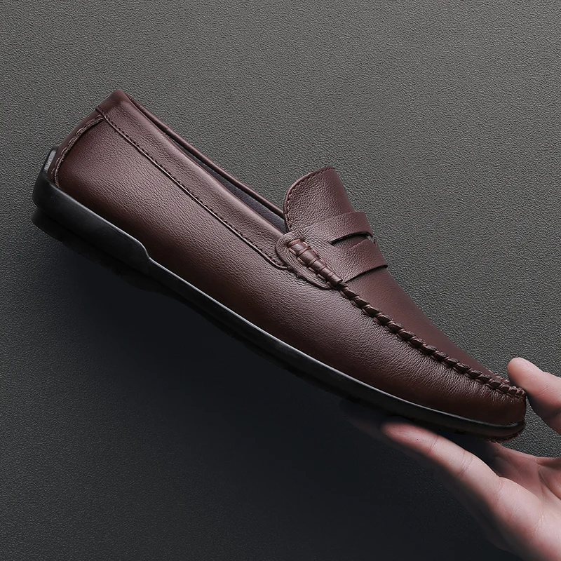 

Casual Shoes Man Fashion Men's Leather Casual Shoes Causal For Men Fashion Man Shoe Mens Black Zapatos Casuales 2020 Spring