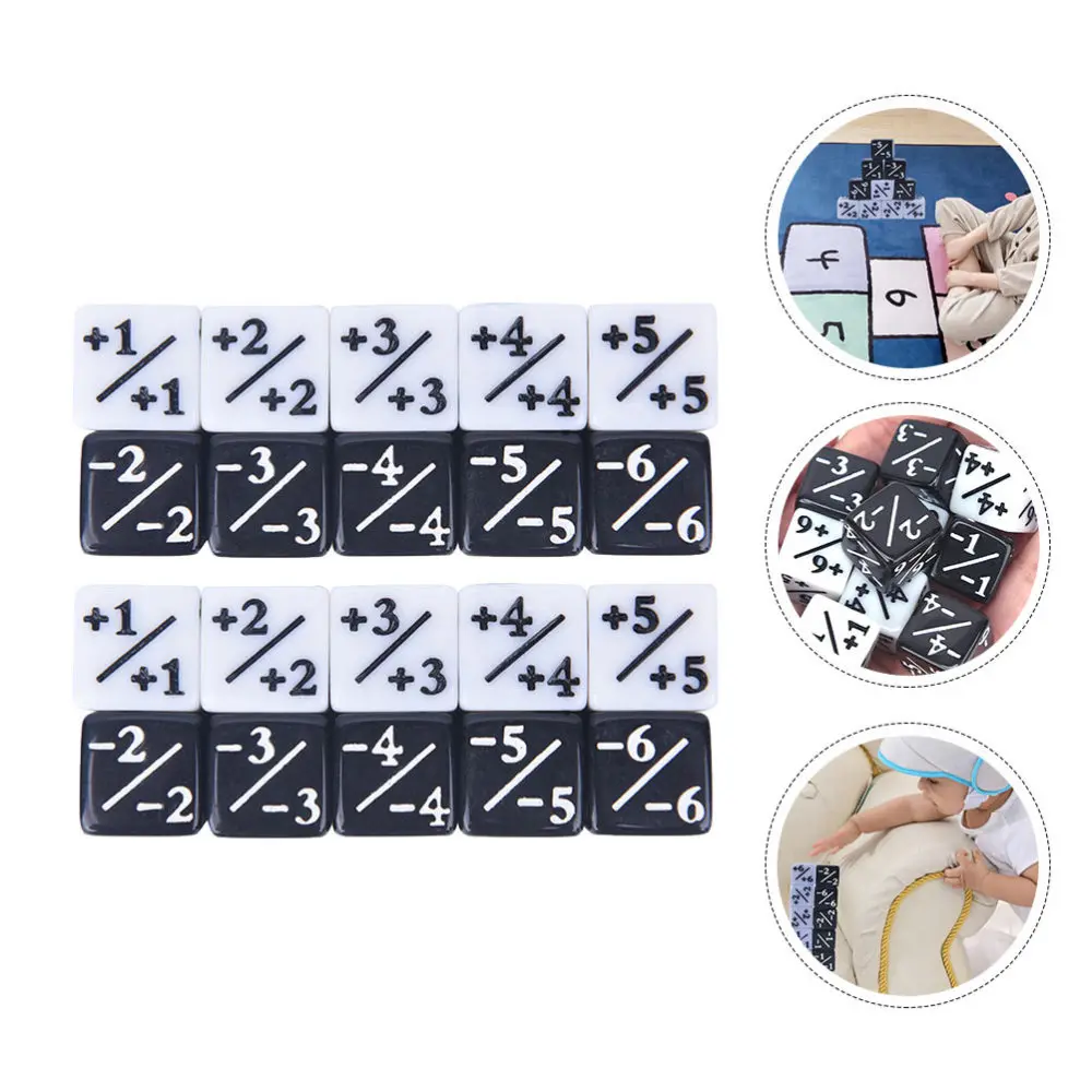 

20pcs Kids Dices Educational Dice Plaything Token Dice Counters Loyalty Dice