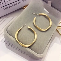fashion metal statement earrings 2021 gold color geometric earrings for women hanging dangle earring earring jewelry