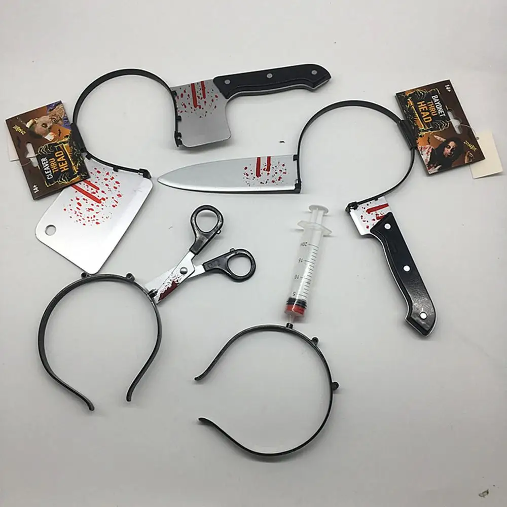 

Horror Headband Halloween Decoration Scary Knife Halloween Accessories Props Halloween Party Supplies Event Party Decor