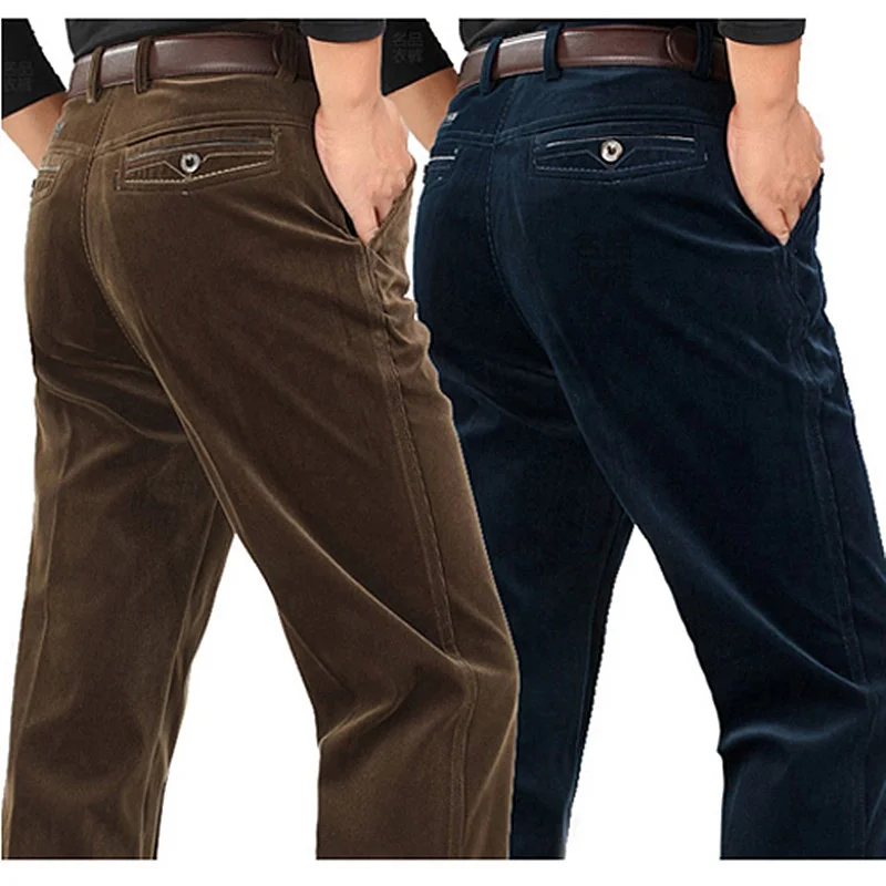 

Вельветовые брюки SHZQ, свободные Джоггеры для мужчин среднего возраста, для папы, устанавливаются на осень и зиму, мужские повседневные брюк...