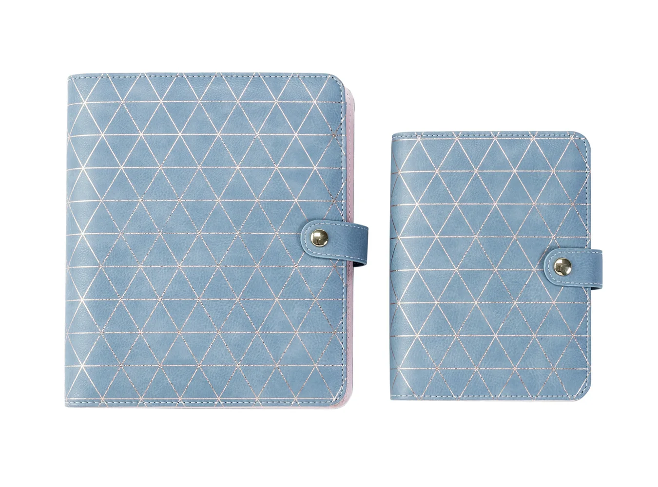 Блокнот на спирали А5/А6 с синим ромбовидным узором планировщик 2021 блокнот