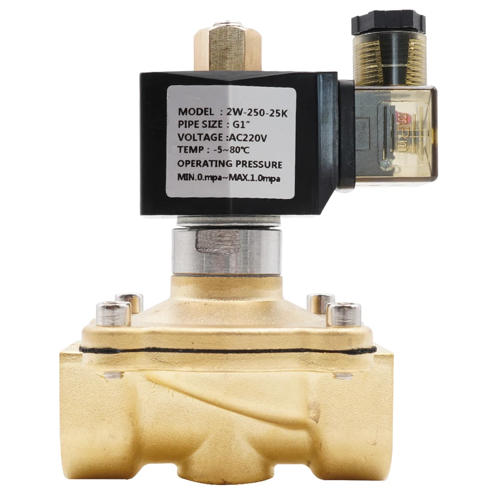 Латунный нормально открытый Соленоидный клапан G3/8 &quotдо G2&quot NBR EPDM витонное