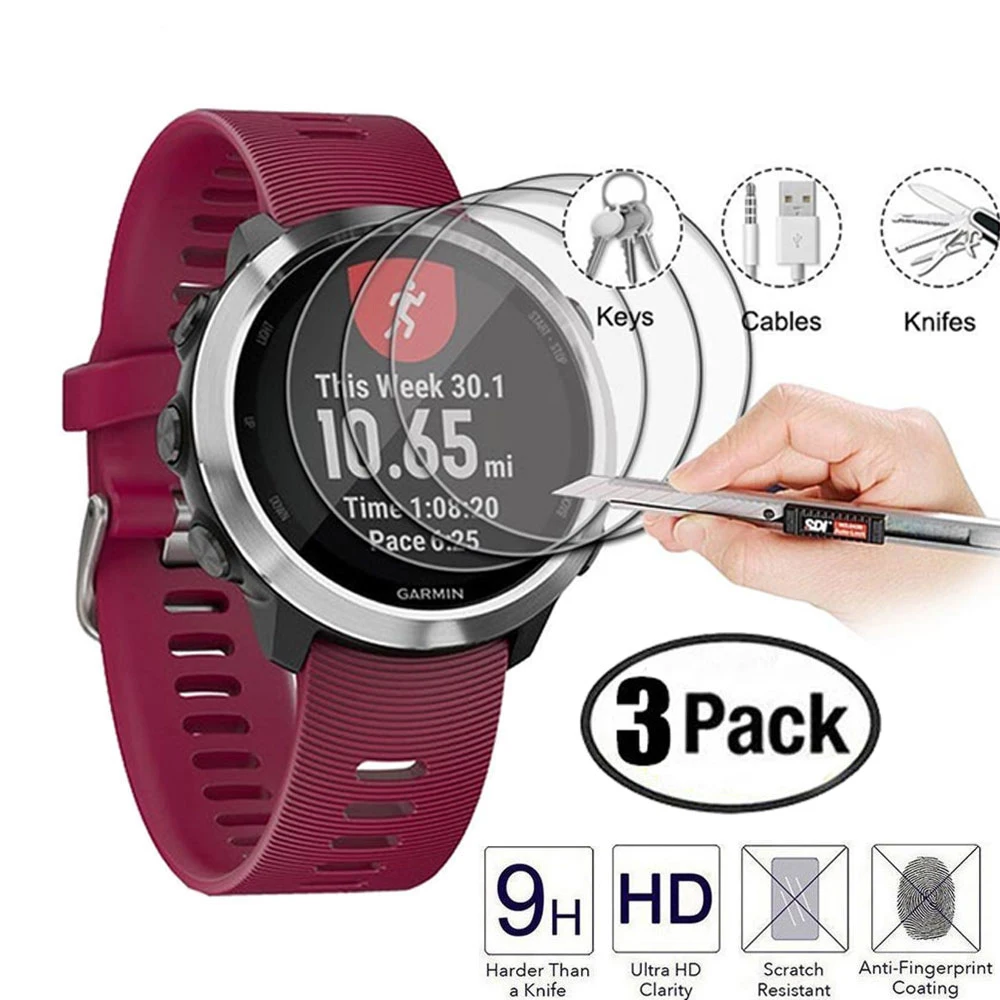 3 упаковки для Garmin Forerunner 645 прозрачная защитная пленка для экрана из закаленного стекла против царапин Смарт-часы, пленка для Garmin 645 Музыкальный Чехол
