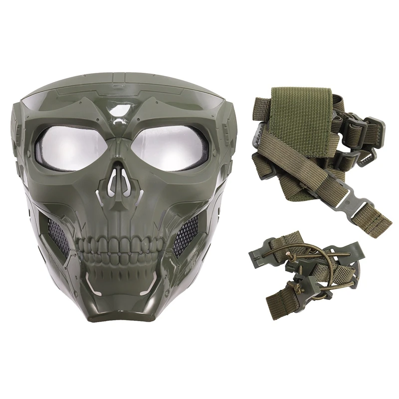Маска с черепом маска на шлем полным лицом Ужас CS Хэллоуин защитный маскарад