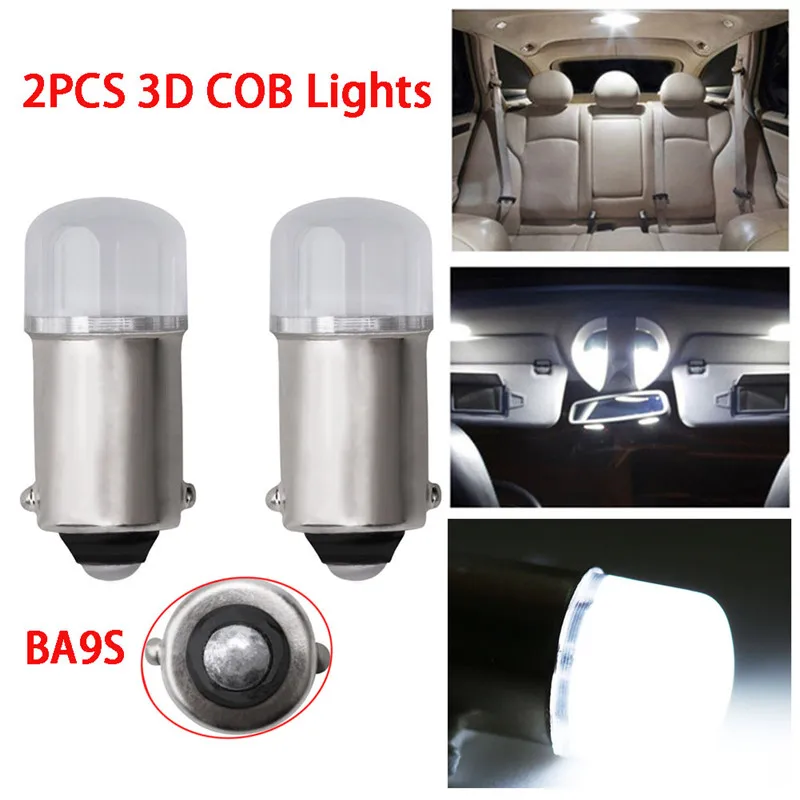 

2 pcs Super Bright 12V Car Led Light BA9S Ceramic COB LED Bulbs BA9S T4W Car License Plate Light Reading Lamp White