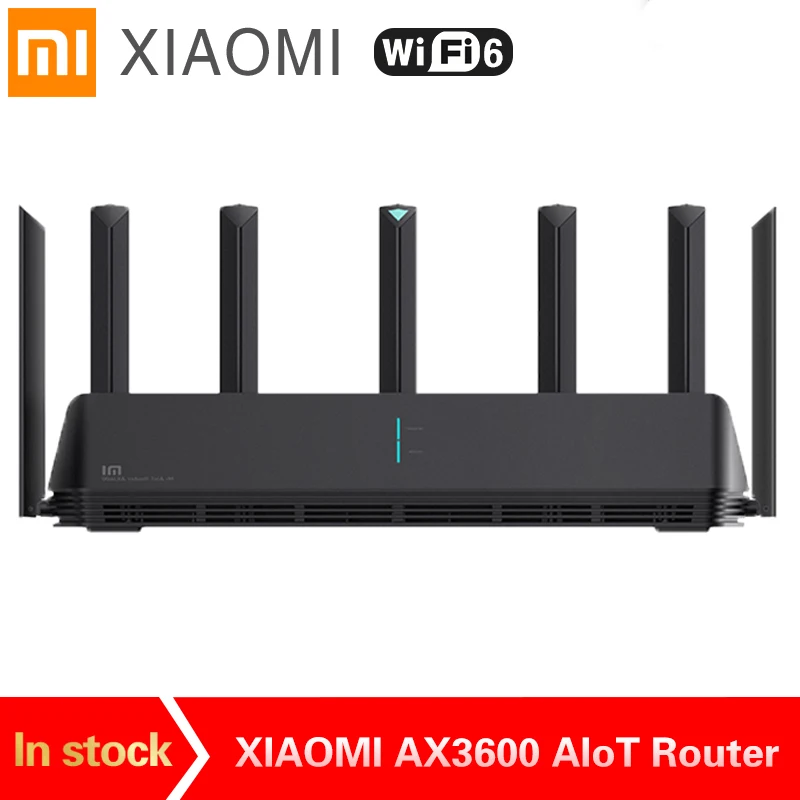 

Оригинальный двухдиапазонный маршрутизатор Xiaomi AX3600 AIoT Wifi 6 2976Mbs гигабитная скорость WPA3 шифрование безопасности Qualcomm A53 усилитель сигнала