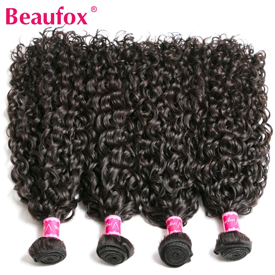 Beaufox малайзийские волнистые пряди Remy человеческие волосы пряди для наращивания 1/3/4 шт./партия Пучки Волос Натуральный Цвет волосы пряди