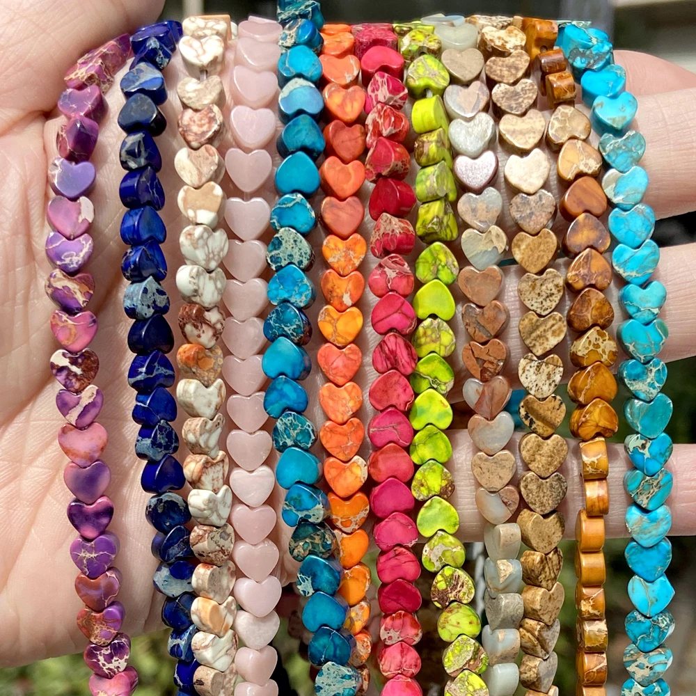 Бусины в форме сердца из опала 6 х3 мм | Украшения и аксессуары