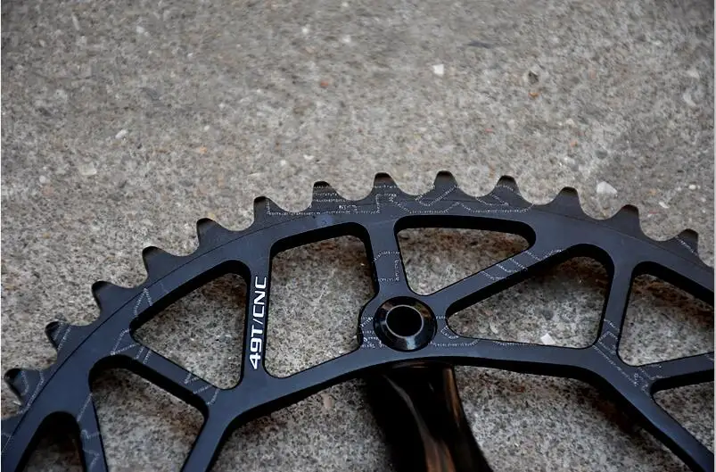 Fixie велосипед Crankset Cranks Односкоростной chainwheel 700C дорожный Звездочка CNC 49T BCD130|Шатун