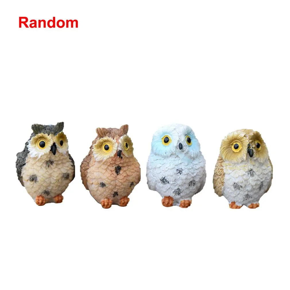 

Милые совы, животные из смолы, фотостены, украшение, случайный цвет, 1 шт.