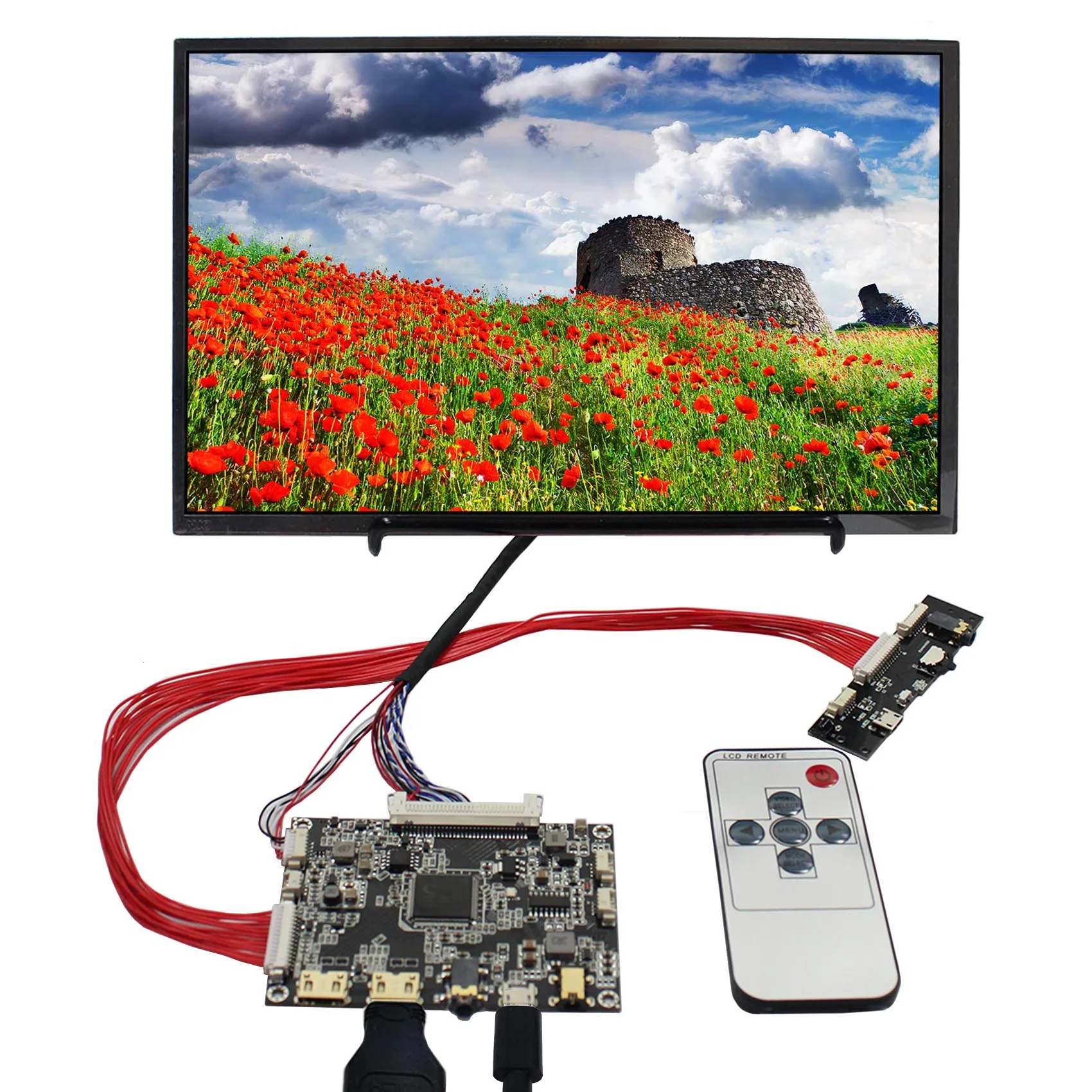 

10.1inch 1280X800 IPS LCD Screen 10.1"Contrast Ratio 1300:1 with HD MI Mini LCD Controller Board