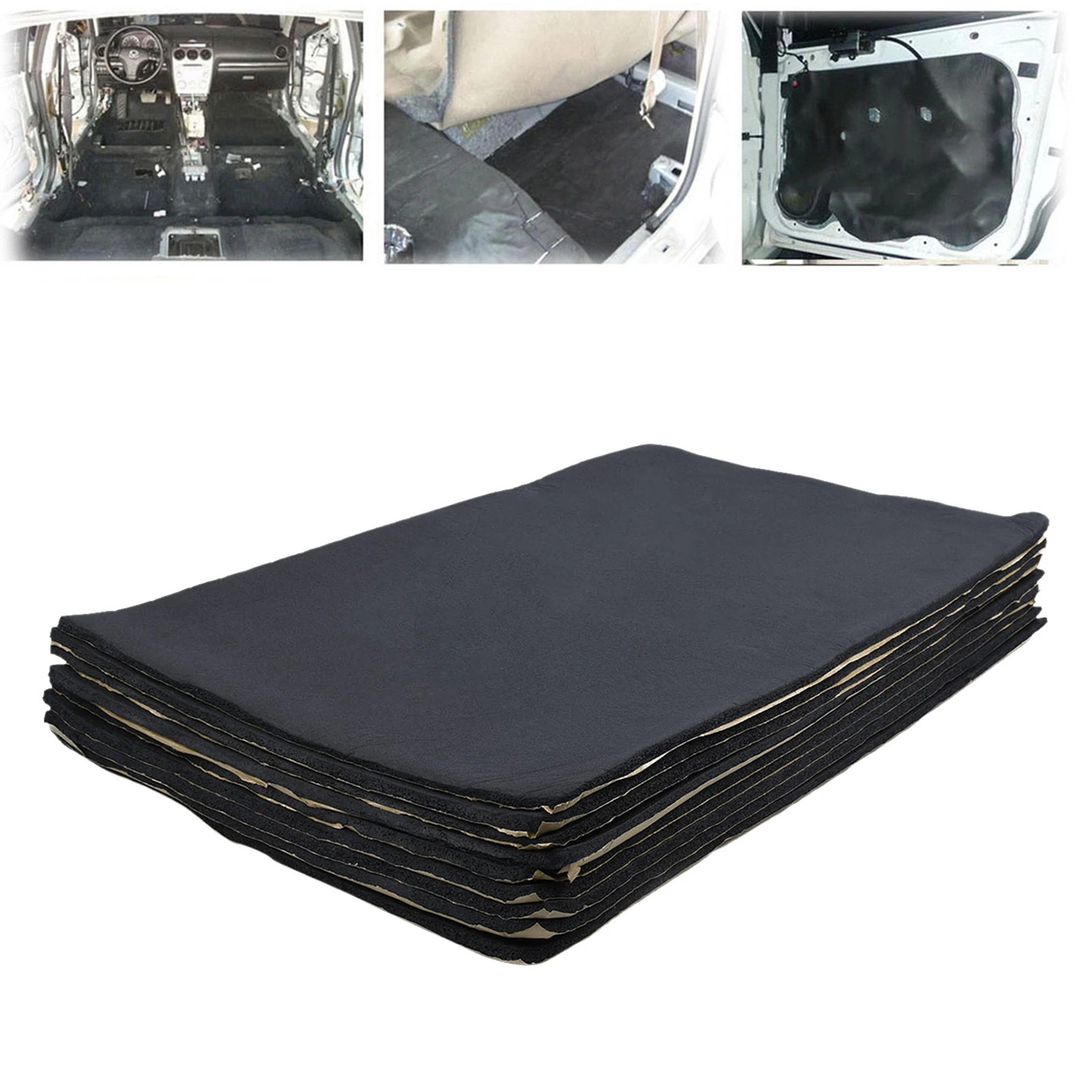 9x Car Sound Deadening Mat Audio Noise Heat Thermal Insulation Material | &amp Cotton