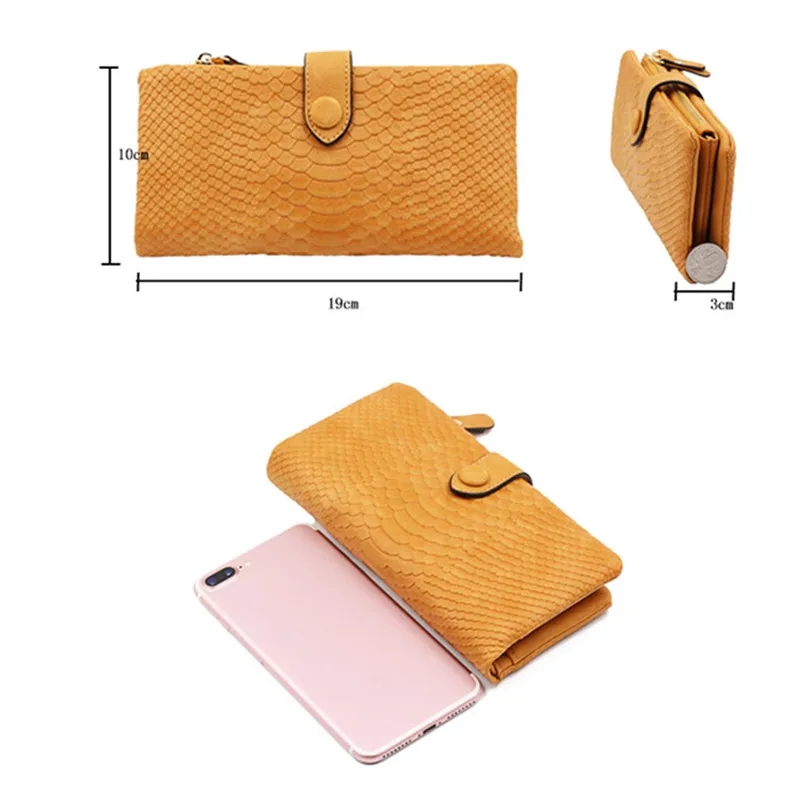 

Ladies Wallets Crocodile Pattern Long Wallet Fashion PU Leather Buckle Large Capacity Handbag Women Cards Holder New