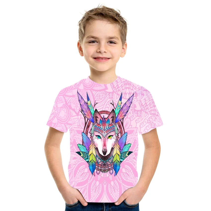 

Girls Clothes Animal Kids T-Shirt 3D Printed Girls Costume Streetwear Children Clothes Baby Funny Tshirt Short Sleeve