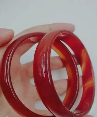 

1pc Natural beautiful Chinese red agate jade bangle bracelet size 56-62mm