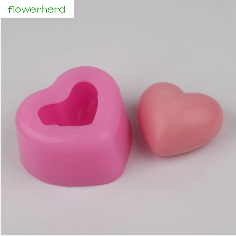 3D Love Heart Silicone Soap Mold Making Tools For DIY Fondant Cake Craft Candle Wax-Resin Handmade Wedding Party | Дом и сад
