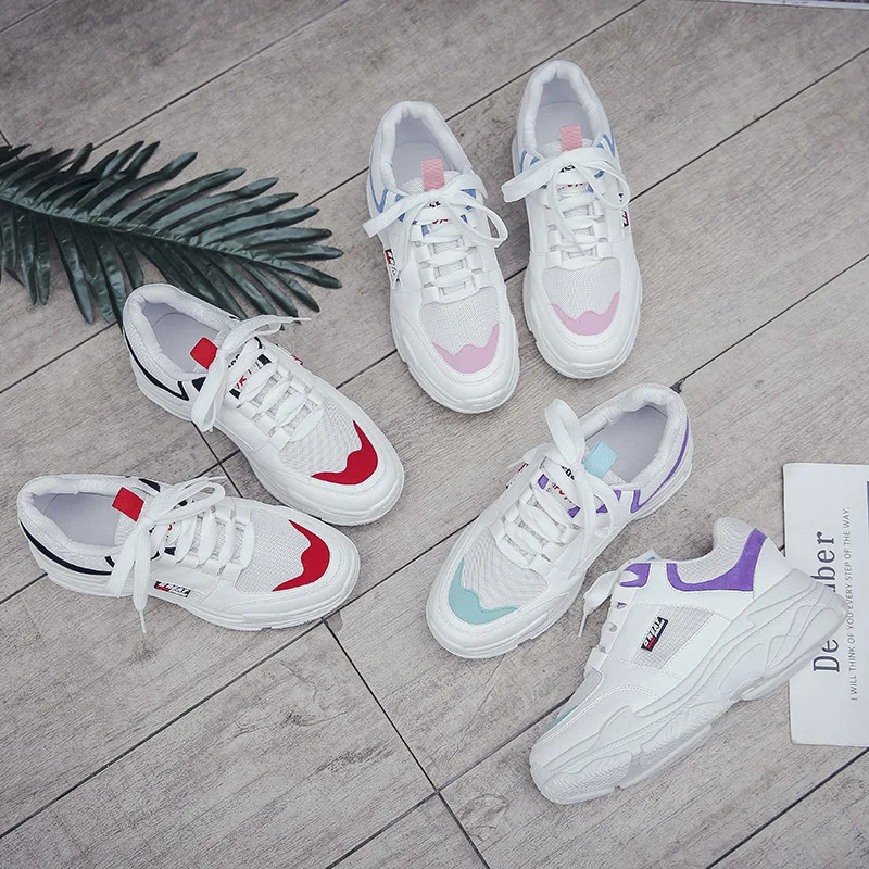 Женские кроссовки на платформе zapatos de mujer повседневные белые дышащие осень