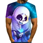 Футболка с 3D-принтом для мальчиков и девочек, милая рубашка с принтом Undertale Sans, для мужчин и женщин, подарок на день рождения, летняя одежда