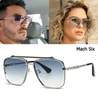 Солнцезащитные очки-авиаторы мужские шестицветные, классические градиентные солнечные очки-авиаторы в винтажном стиле, UV400, 2021