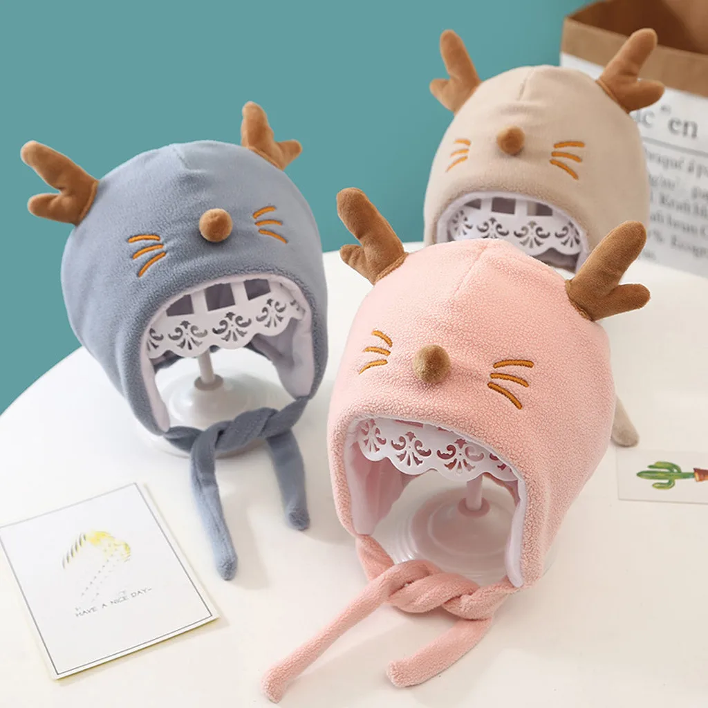 Детские милые шапки для мальчиков и девочек коллекция 2019 года зимняя теплая