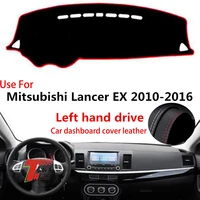 taijs factory sport new design leather car dashboard cover for mitsubishi lancer ex 2010 2011 2012 13 14 15 16 left hand drive