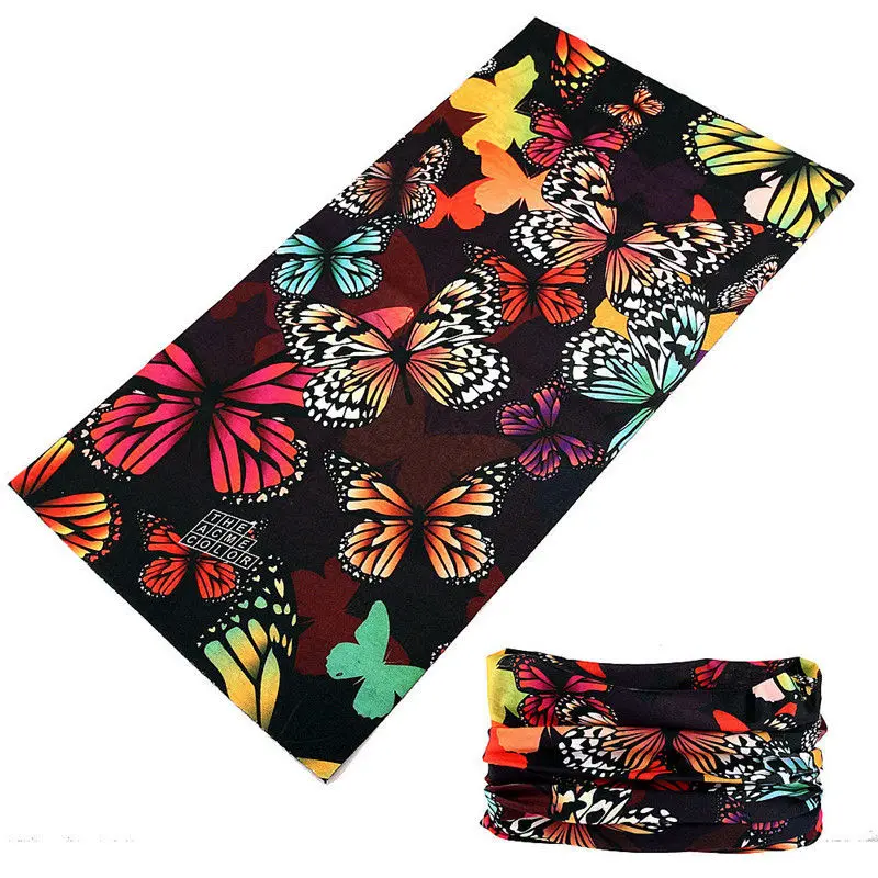 

Cheap Sale 10pcs/lot Butterfly Magic Headbands Multi Use Cycling Bandana Face Shield Mask Women Men Neck Warmer Head Scarf Buffe