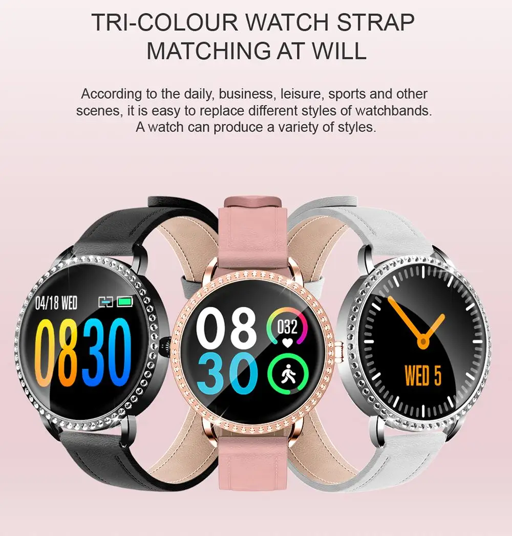 H7 женские Смарт-часы IP67 Водонепроницаемый мониторинг сердечного ритма Bluetooth Smartwatch для Android IOS фитнес-браслет PK H1 H2