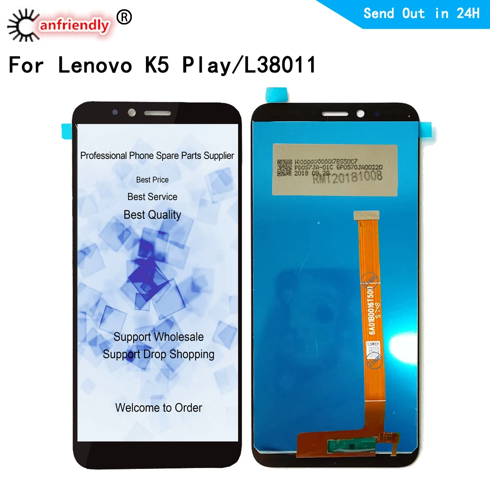 ЖК дисплей и сенсорный экран для Lenovo K5 play L38011 сменный дигитайзер в сборе запасные
