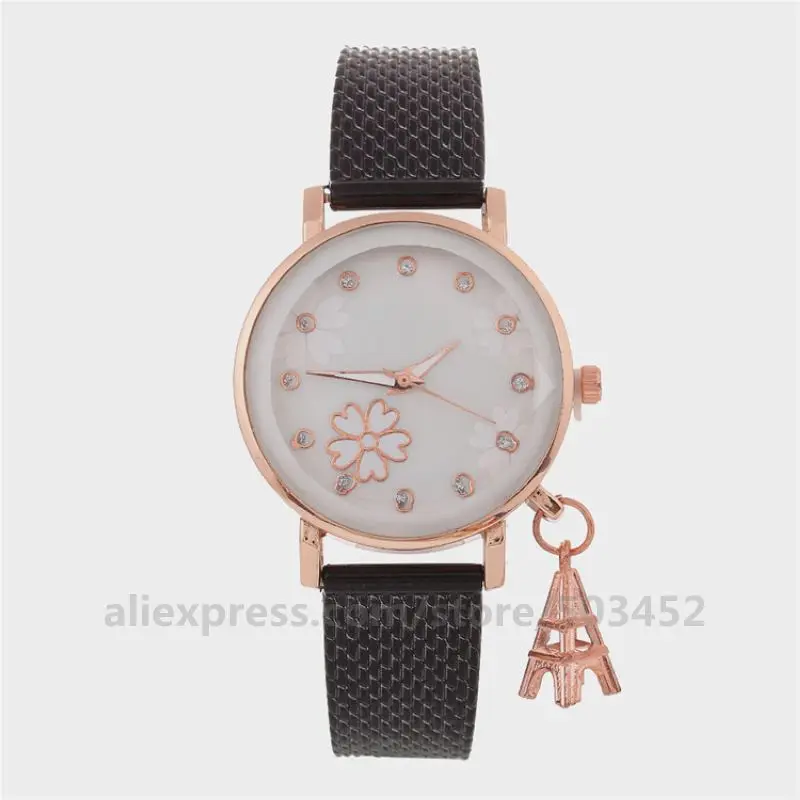 100 шт./лот подвеска в виде Эйфелевой башни без логотипа с ремешком из ПВХ