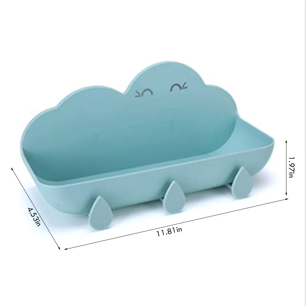 

Bathroom Storage Rack, Perforation-Free Cloud, Bathroom And Toilet Wall-Mounted Multifunctional Storage Rack Non-Marking Paste