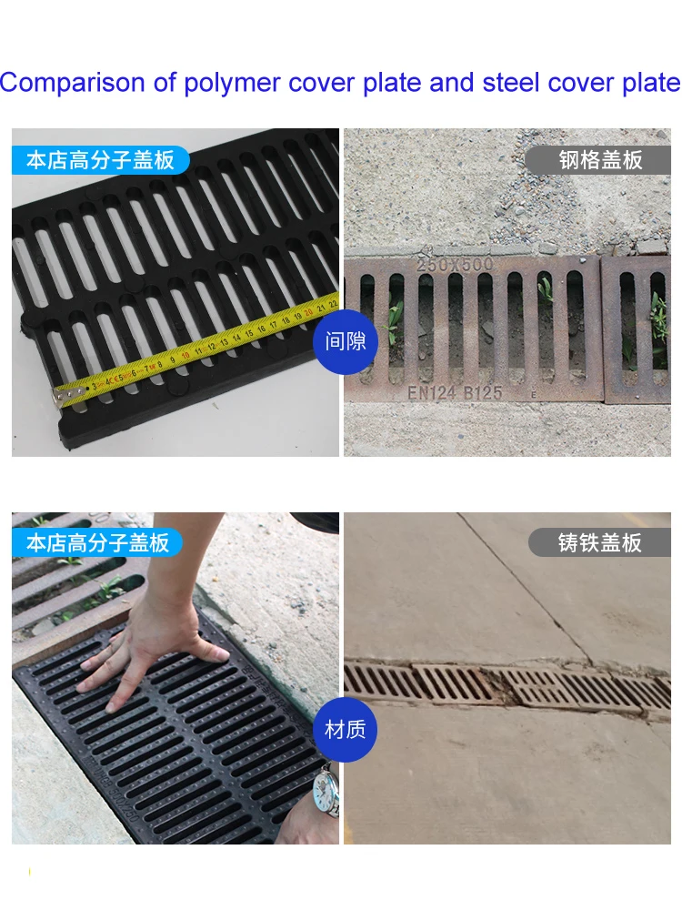 Высокопрочный пластиковый кухонный канализационный канав дренажная