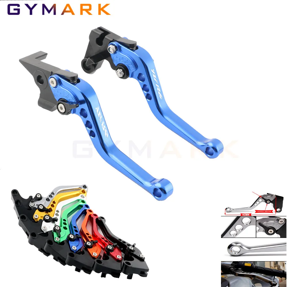 

For YAMAHA YZF-R6 YZF R6 YZFR6 1999 2000 2001 2002 2003 2004 Motorcycle Accessories Short Brake Clutch Levers Logo YZF-R6