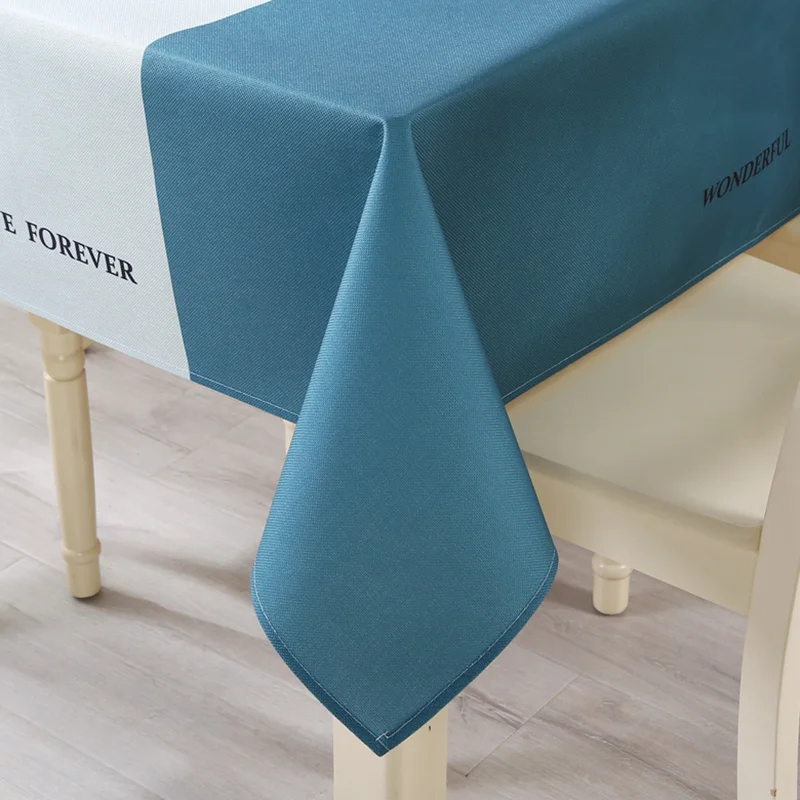 Новый продукт от QianTing цветная Водонепроницаемая скатерть с принтом из имитации