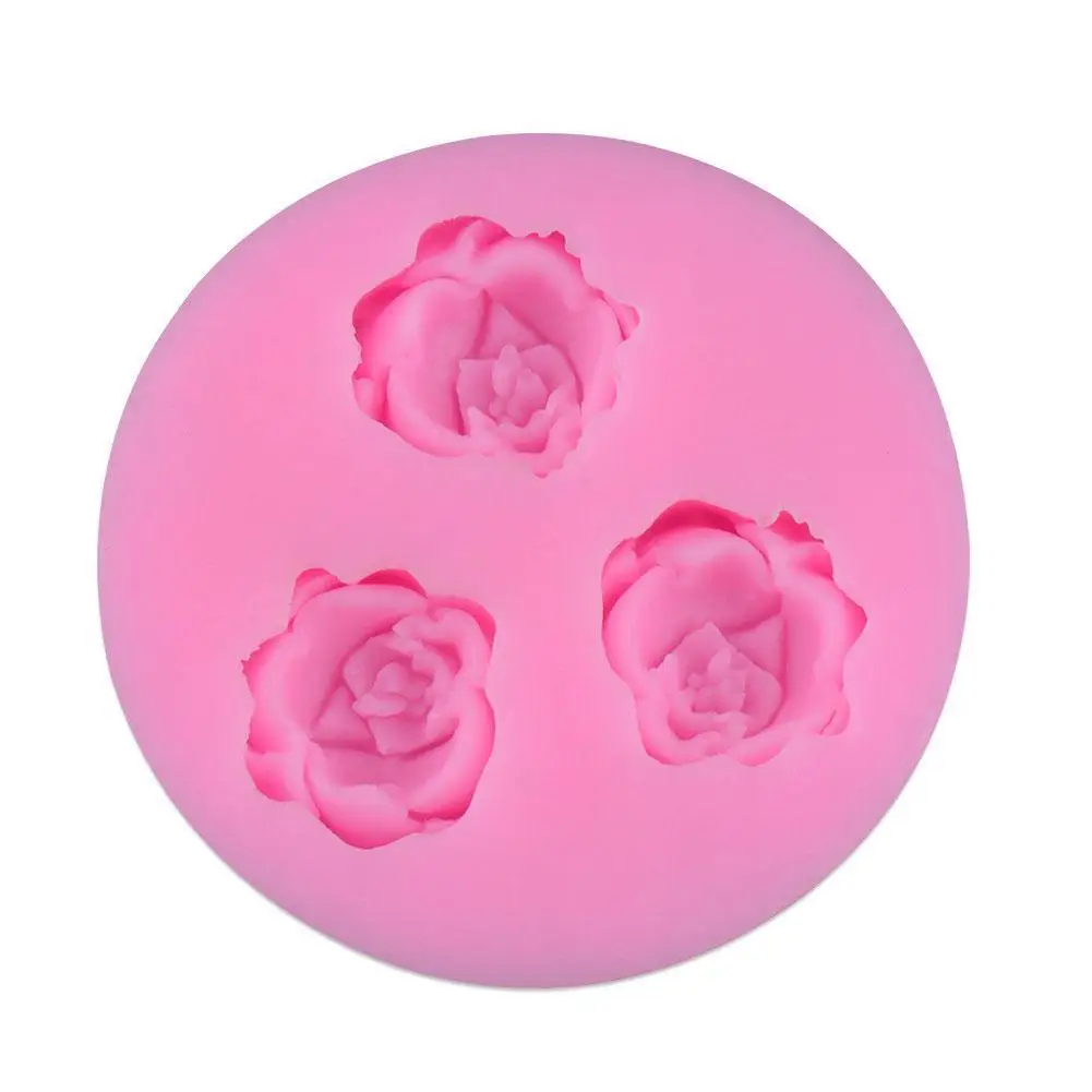 

3D Silicone Chocolate Cake Fondant Mould Patisserie Baking Forms Mold Sugar For Candles Craft Shape Flower Decorating A0L9