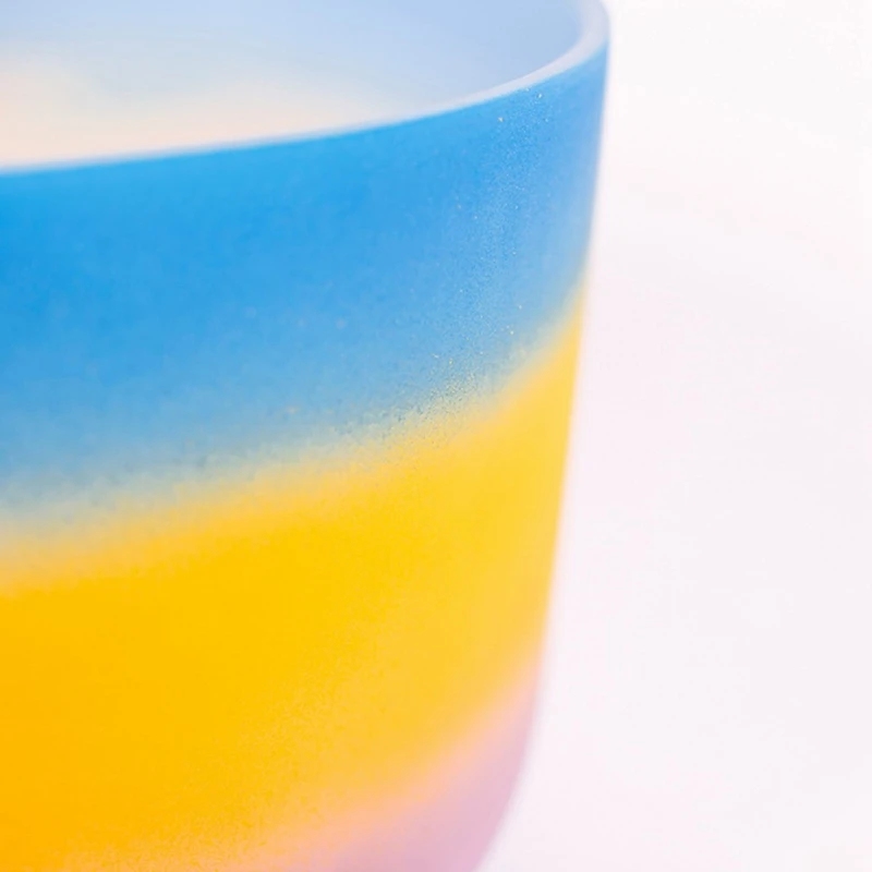 8 дюймов Радужная Чакра кварцевый Поющая чаша для исцеления медитации | Спорт и