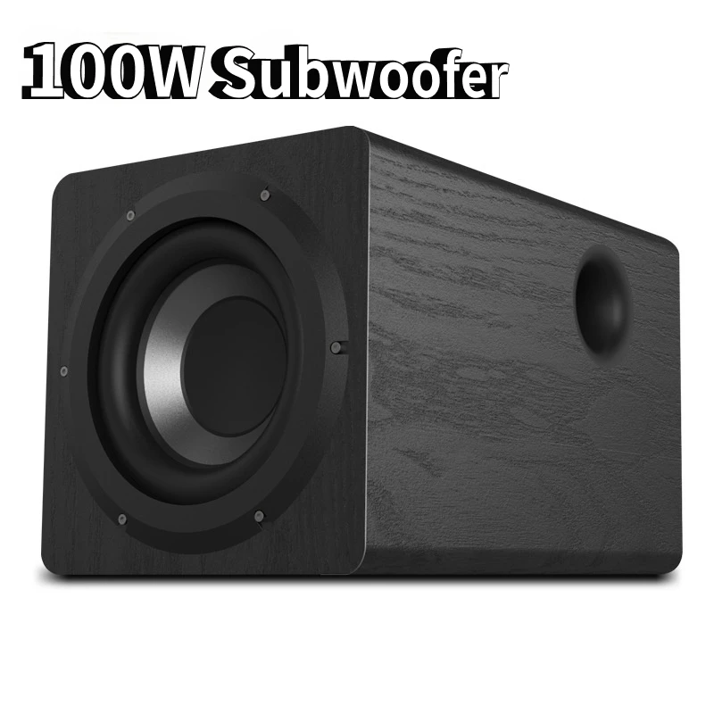 

100W Wooden High Power Subwoofer for 6.5 Inch Home Theater SoundBox System Soundbar Audio Echo Gallery TV Computer Stage Speaker