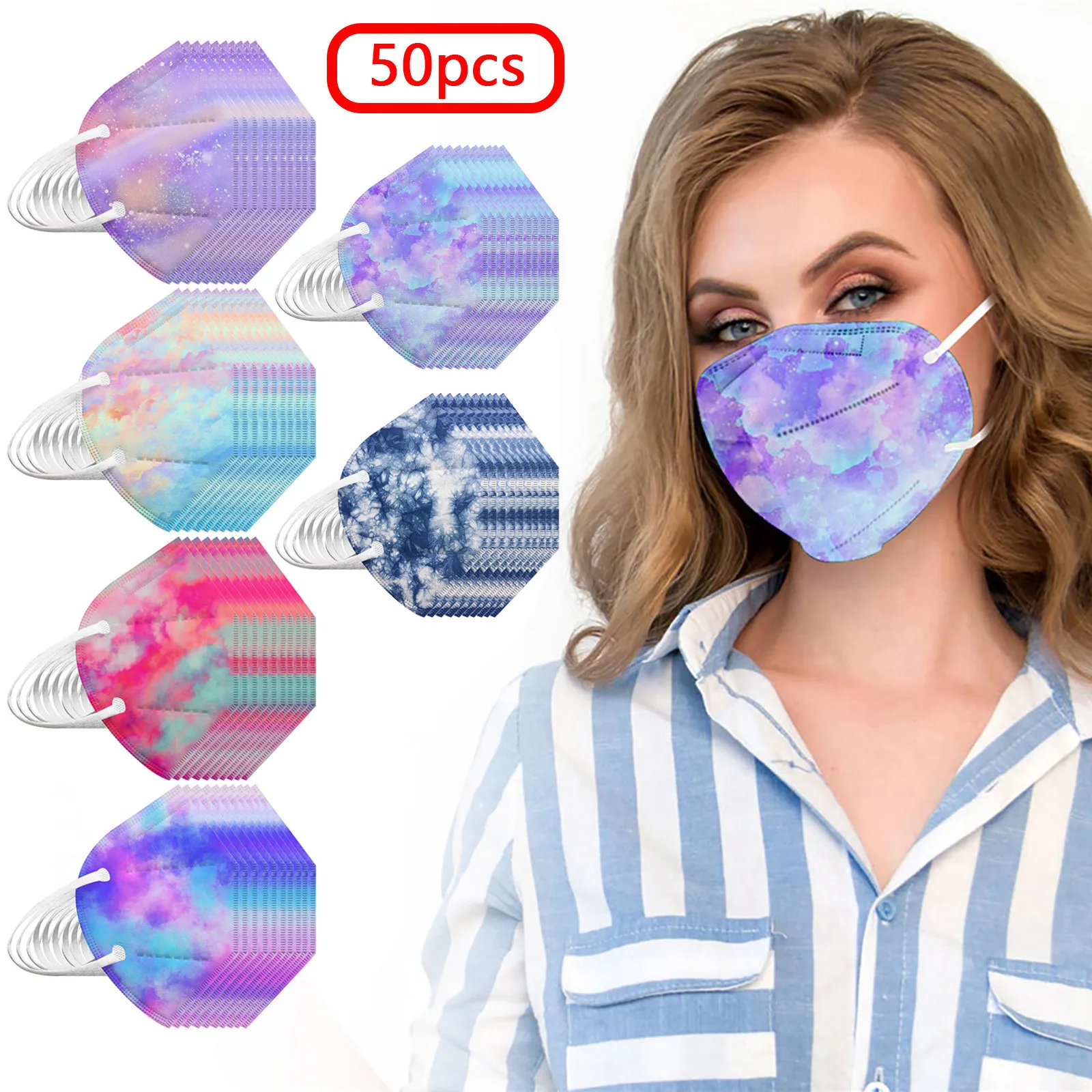 

Protective Face Masks 5-layer High-density Dust Mask Anti Pollution Wind Mist Protection Filter Disposable Halloween Cosplay