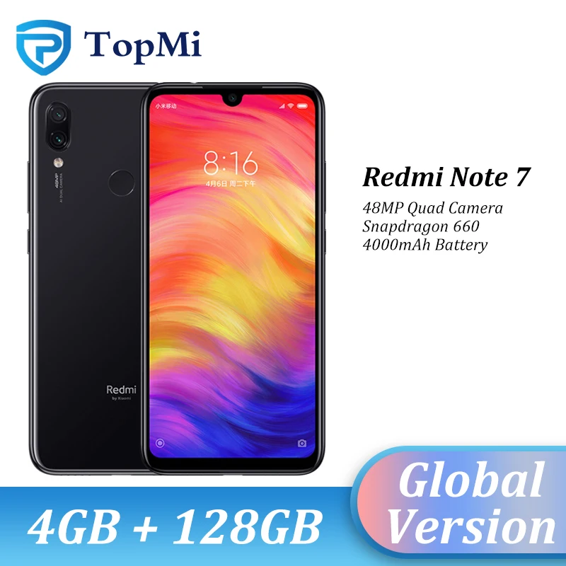 В наличии! Глобальная версия смартфона Xiaomi Redmi Note 7 4 ГБ ОЗУ 128 Гб ПЗУ 48MP Quad Camera Snapdragon