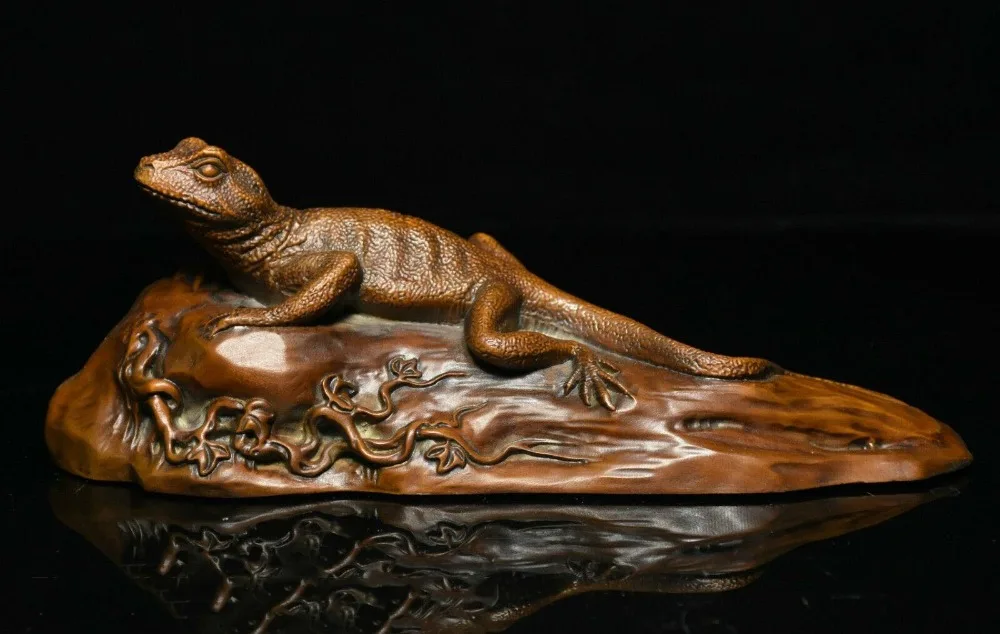 

Свадебные украшения, китайская деревянная резная статуя ящерицы, ласертида, пресс-папье