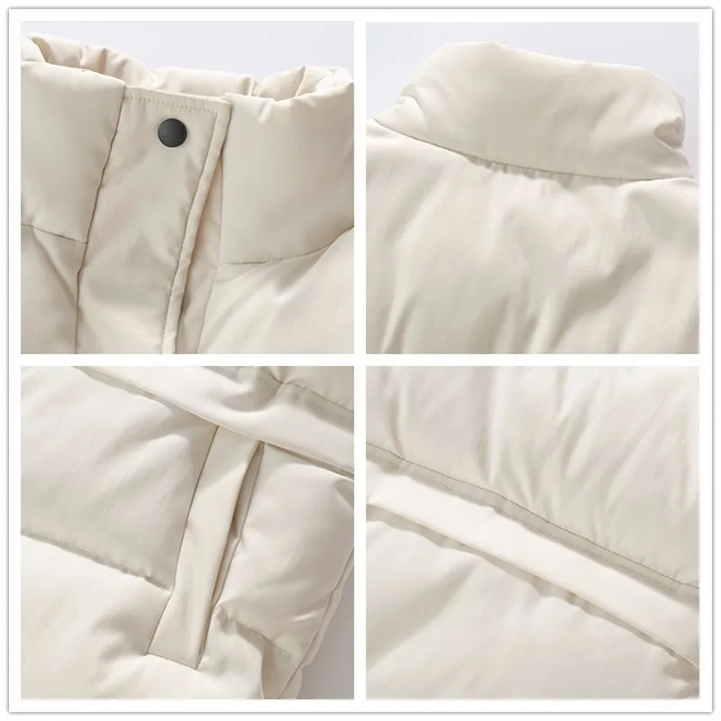 

Yzeqi Winter Down Vest Women Short Cotton Padded Jacket Casual Lightweight Warm Waistcoat White Duck Down Coat Sleeveless Jacket