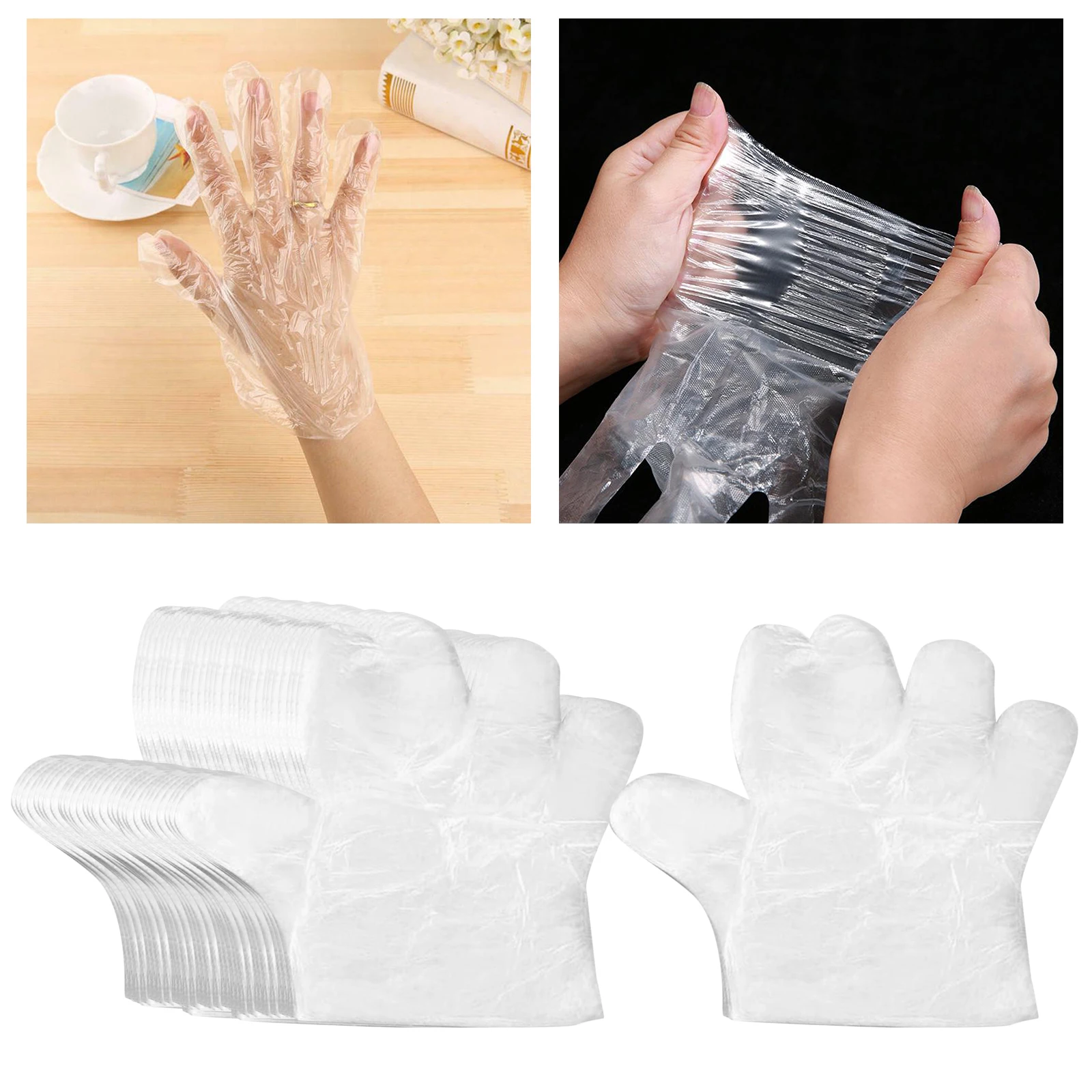 

New 100/300/1000Pcs Disposable Gloves Garden Household Kitchen Restaurant BBQ Clear Multi-functional Gloves Food Grade